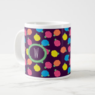 Taza De Café Gigante Mug especial de Rosas de neón