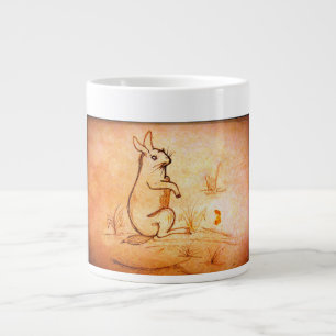 Taza De Café Gigante Mug especializado con conejo en el desierto