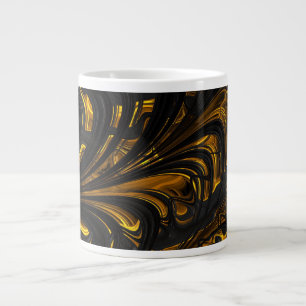 Taza De Café Gigante Mug - F1489 "Black Gold Flow"