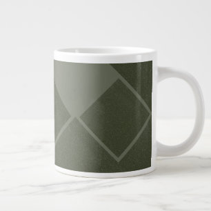 Taza De Café Gigante Mug geométrica moderna Moss Green