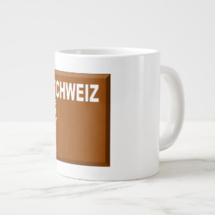 TAZA DE CAFÉ GIGANTE MUG JUMBO BLANCA CHOCOLATE SCHWEIZ