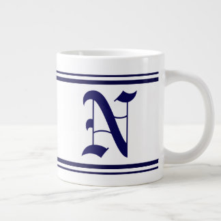 Taza De Café Gigante Mug Jumbo Inicial Personalizado
