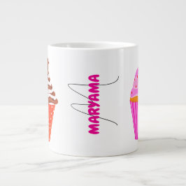 Taza De Café Gigante Mug para pasteles de microondas (nombre, idea de r