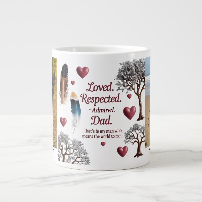 Taza De Café Gigante Mug personalizada Jumbo para papá (Frente)