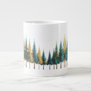 Taza De Café Gigante Mug sobredimensionada con vibraciones boscosas esc