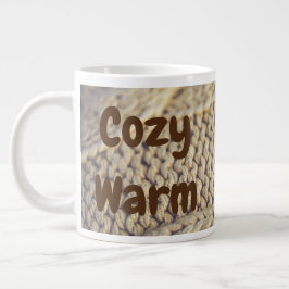 Taza De Café Gigante Mug tamaño Jumbo con "Cosy Warm" que dice