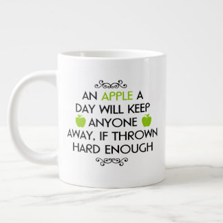 Taza De Café Gigante Mug tamaño Jumbo con "Una Apple al Día"