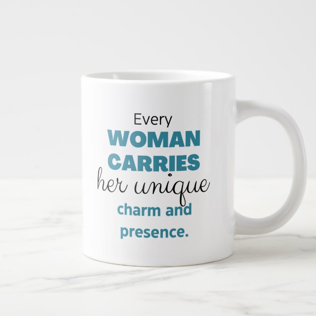 Taza De Café Gigante Mug - The Worth of a Woman Collection (Derecha)