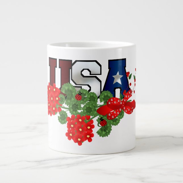Taza De Café Gigante Mug USA (Frente)