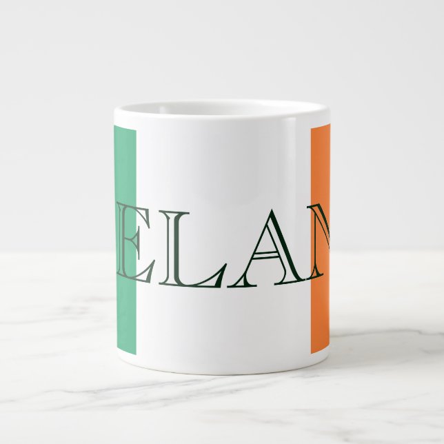 Taza De Café Gigante Mugcnt Irish Flag (Frente)