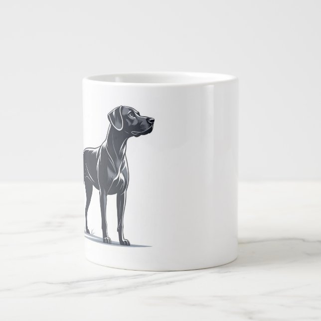 Taza De Café Gigante Mugre amante de la moda de perro (Frente)