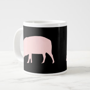 Taza De Café Gigante Mugre de cerdo rosa