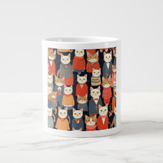 Taza De Café Gigante Mugre de diseño de gatos