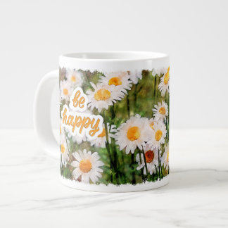 Taza De Café Gigante Mugre de flores de Chamomile, Regalo de cumpleaños