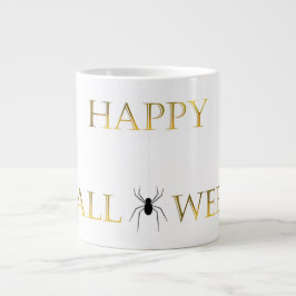 Taza De Café Gigante Mugre de Halloween con araña