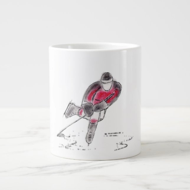 Taza De Café Gigante Mugre de hockey (Frente)
