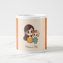 Mugre de regalo de madre y bebé adorable