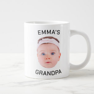 Taza De Café Gigante Mugre de regalo del abuelo, cara del bebé Personal