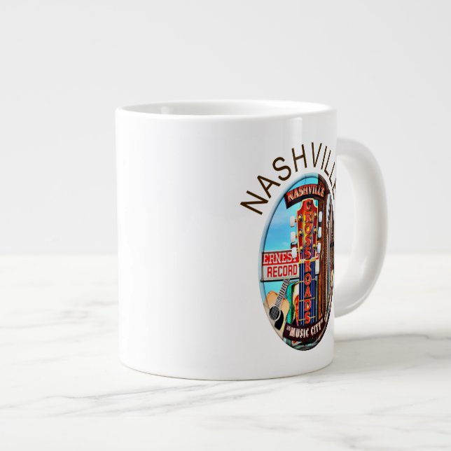 Taza De Café Gigante Mugre gigantesco de Nashville Broadway (Derecha)