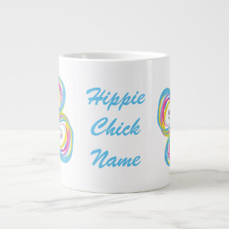 Taza De Café Gigante Mugre grande con "Hippie Chick"