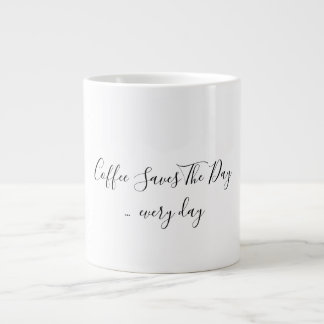 Taza De Café Gigante Mugre Jumbo Blanco