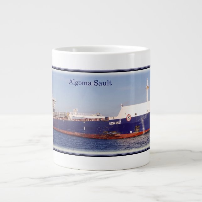 Taza De Café Gigante Mugre jumbo de Algoma Sault (Frente)