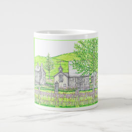 Taza De Café Gigante Mugre Jumbo De La Granja De Primavera