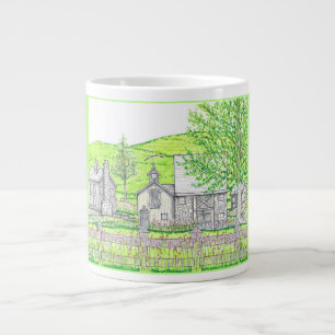 Taza De Café Gigante Mugre Jumbo De La Granja De Primavera