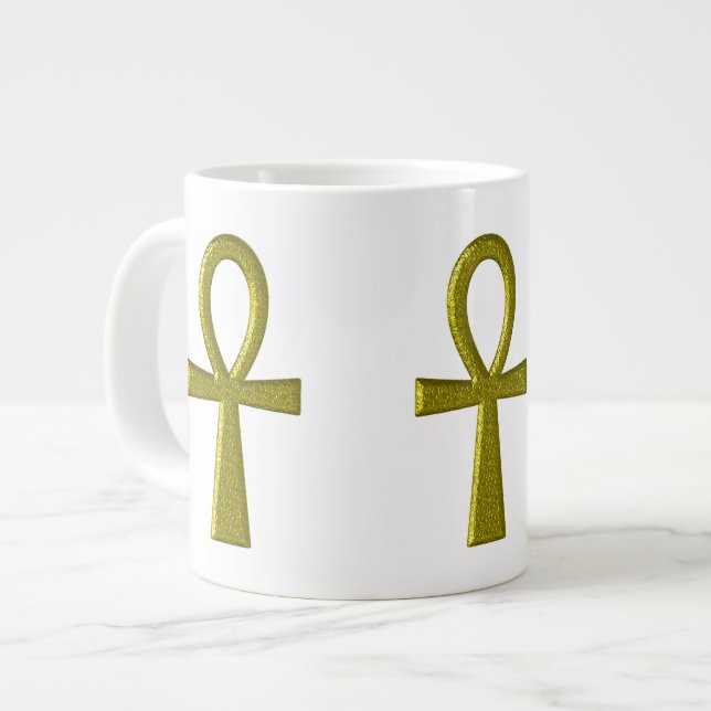 Taza De Café Gigante Mugre Jumbo Del Ankh Oro (Izquierda)