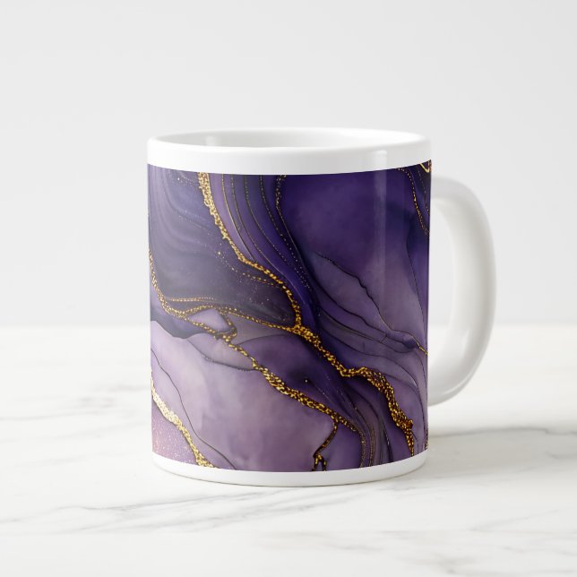 Taza De Café Gigante Mugre Jumbo Purple Marcado (Derecha)
