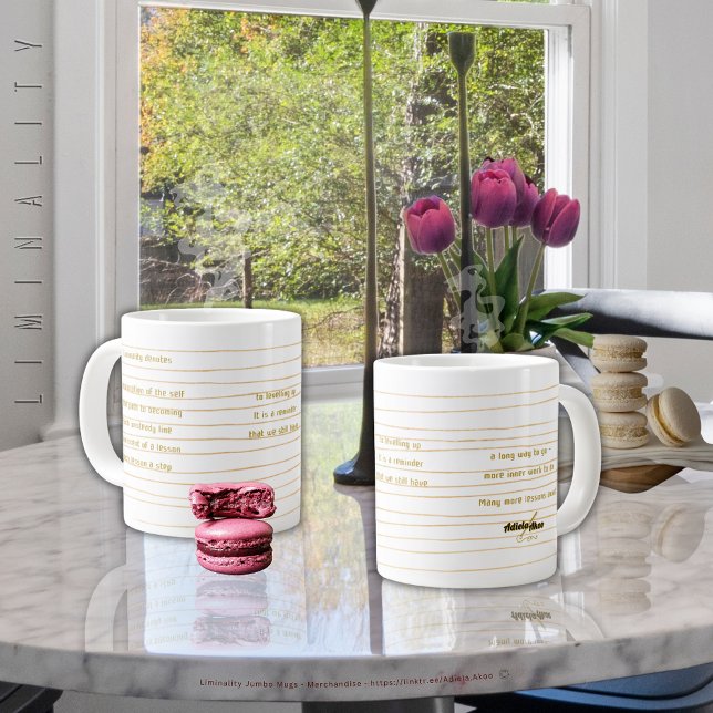 Taza De Café Gigante Mugre limbo del poeta Adiela Akoo (Liminality Jumbo Mugs designed by Poet Adiela Akoo. Browse my store for fab finds & great gift ideas)