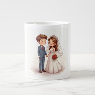 Taza De Café Gigante Mugs del aniversario del boda