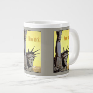 Taza De Café Gigante Mugs Posters de Viajes Vintage de Nueva York