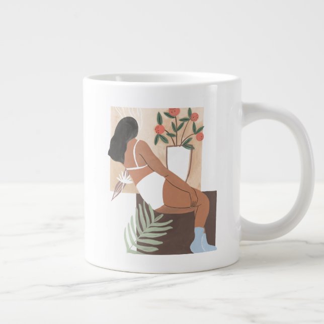 Taza De Café Gigante Mujer ardiente (Derecha)