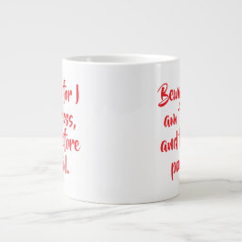 Taza De Café Gigante Mujer intrépida y personalizada cita escritura mod