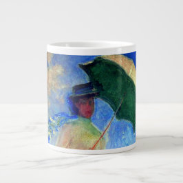 Taza De Café Gigante Mujer Monet con una sombrilla a la derecha