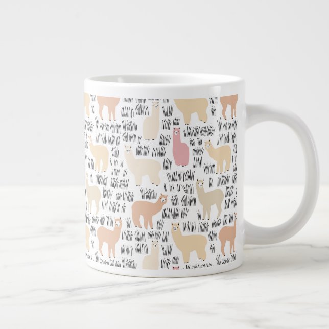 Taza De Café Gigante Multitud del modelo de las alpacas (Derecha)