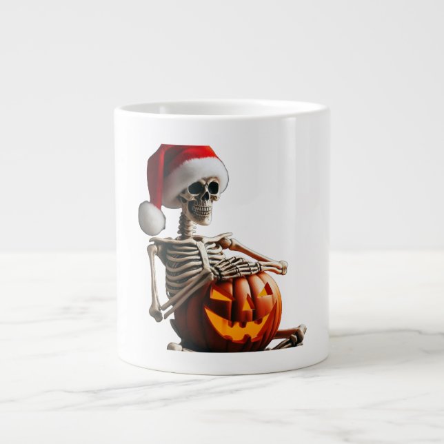 Taza De Café Gigante Muñeca de calabaza de Halloween (Frente)