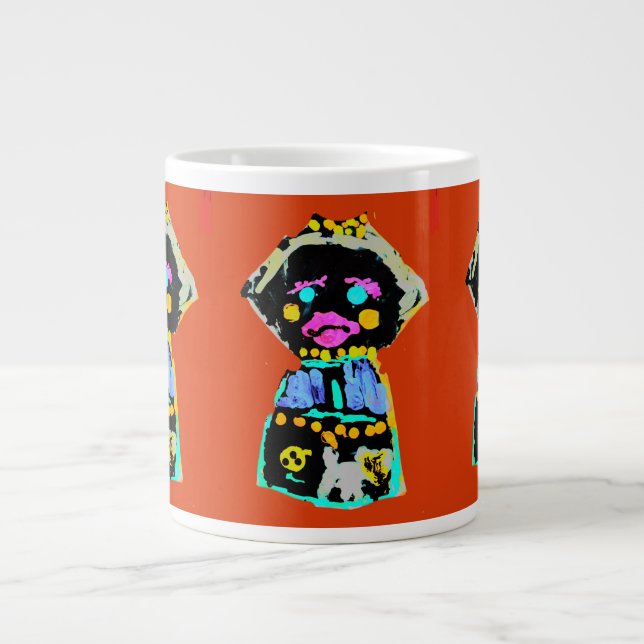 Taza De Café Gigante muñeca otoñal (Frente)