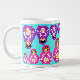 Taza De Café Gigante Muñecas de nidificación rusas