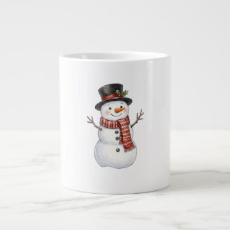 Taza De Café Gigante Muñeco de nieve feliz