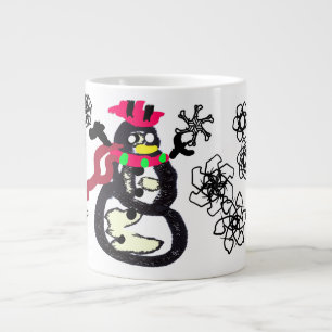 Taza De Café Gigante Muñeco de nieve invierno