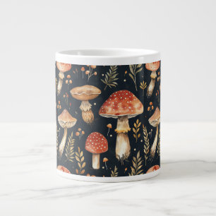 Taza De Café Gigante Mushroom mágico del bosque