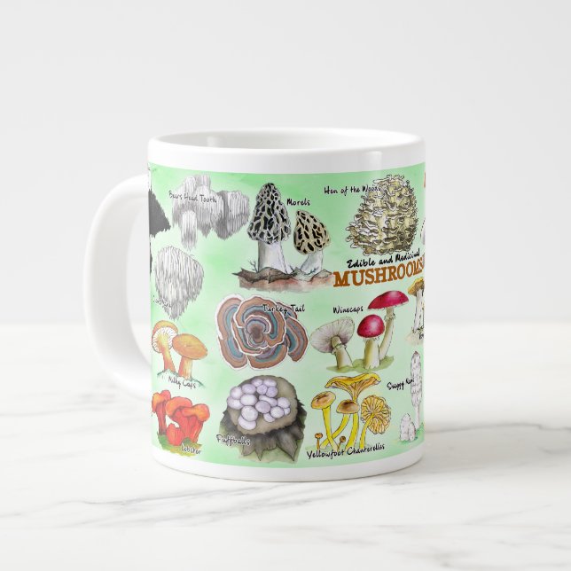 Taza De Café Gigante Mushrooms Mug (Izquierda)