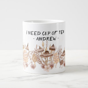 Taza De Café Gigante Mushrooms té mug, místico, brujería mug