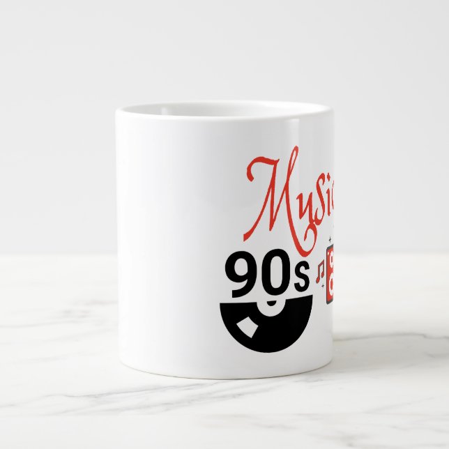 Taza De Café Gigante Música de los 90 - Jumbo Mug (Frente)