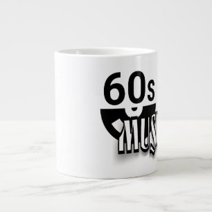 Taza De Café Gigante Música de los años 60 - Jumbo Mug