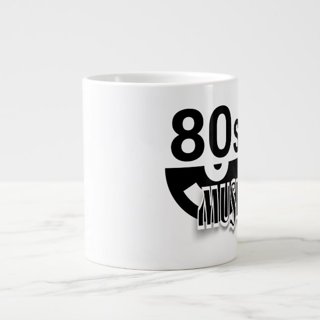 Taza De Café Gigante Música de los años 80 - Jumbo Mug (Frente)