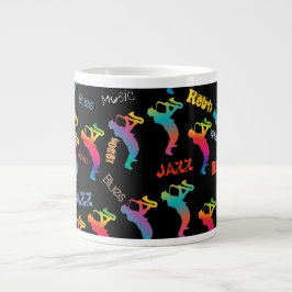Taza De Café Gigante Músicos de jazz retro música POP ART