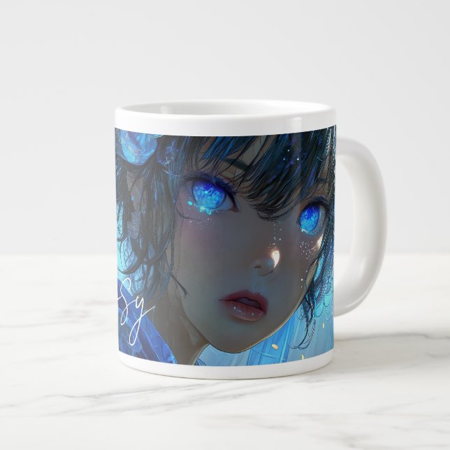Taza De Café Gigante Mysterious Fantasy Girl - Ocean Art Aesthetic (Derecha)